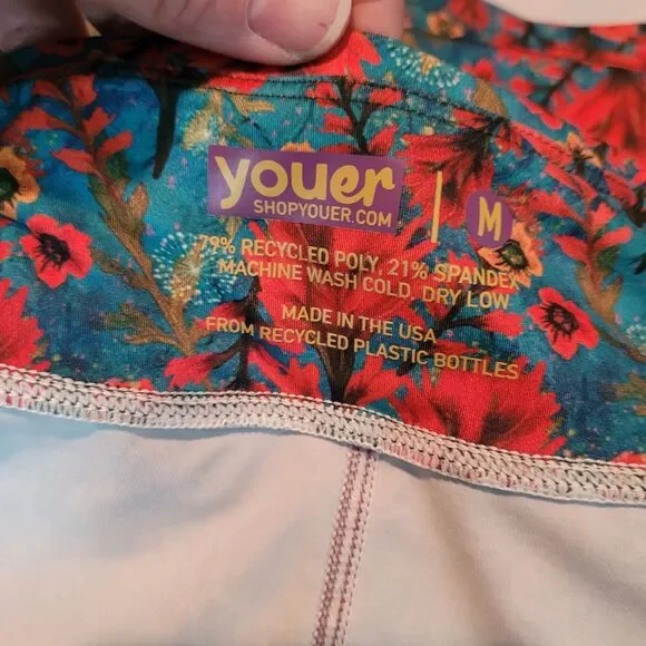 Youer Kind Apparel A Line Floral Print Skort Womens Medium Granola Girl Colorful - Picture 6 of 8